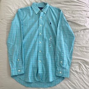 NWT Polo Ralph Lauren Small Classic Fit Green Dress Shirt